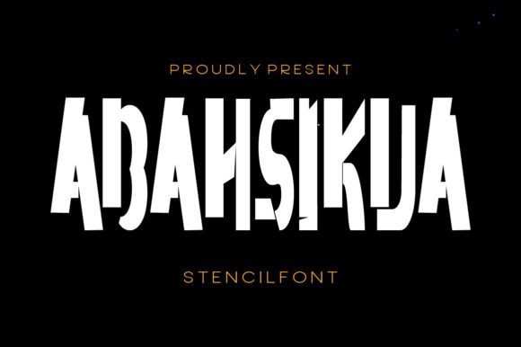 Abahsikua: A Bold, Craft-Ready Stencil Typeface