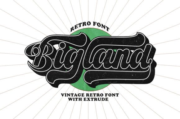 Bigland Retro Font: Your Go-To Display Typeface for Handmade Charm