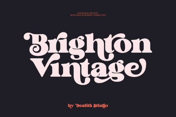 Brighton Vintage: A Retro-Bold Display Font for Handmade Creators
