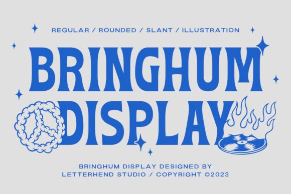 Bringhum Display Font: Bold 90s Charm for Handmade Labels & Printables