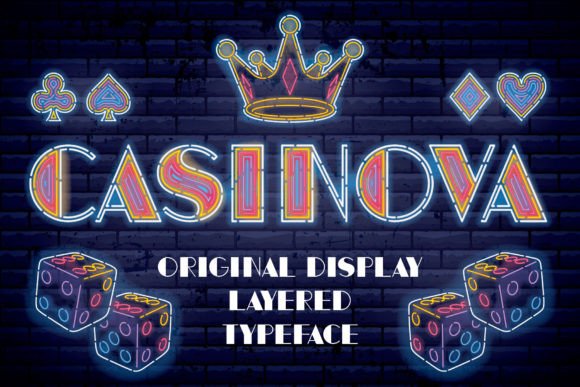 Casinova: A Vintage Display Font for Bold Digital Branding