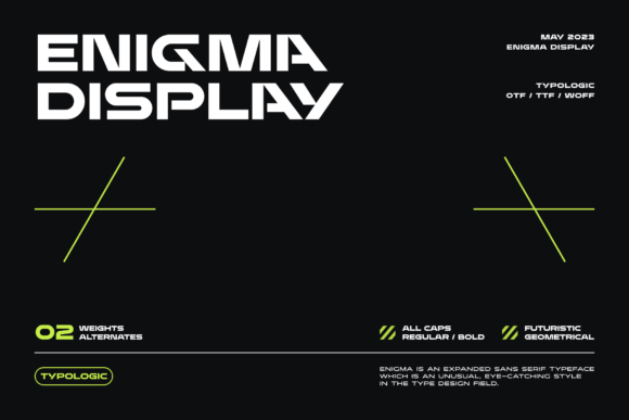 Enigma Display: A Bold, Balanced Display Font for Makers