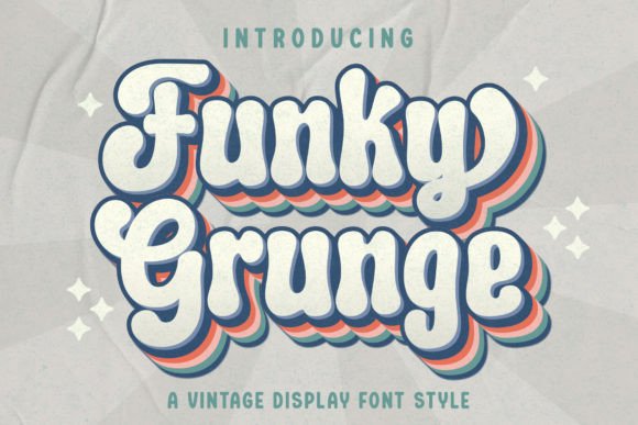 Funky Grunge: A Vintage Display Font That Pops on the Web