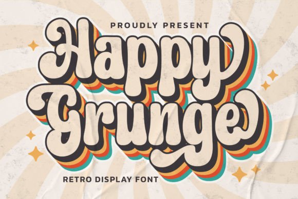 Happy Grunge: A Playful Display Font for Handmade Charm