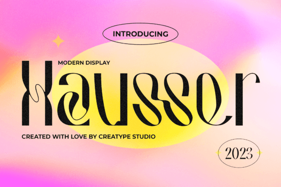 Hausser Modern Display: A Bold, Psychedelic Typeface for Standout Branding