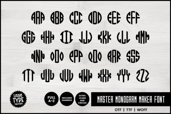 Master Monogram: A Clean, Circular Display Font for Crafters