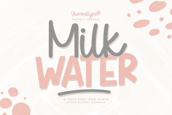 Milk Water Duo: A Friendly, Playful Display Font for Digital Brands