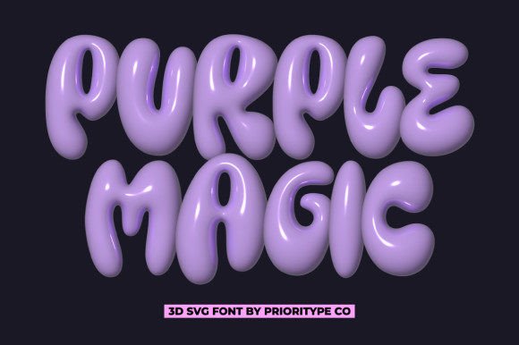 Purple Magic: A Playful Display Font for Digital Branding