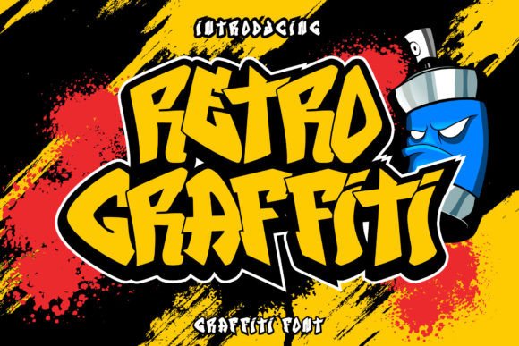 Retro Graffiti: A Bold Display Font for Handmade Brands