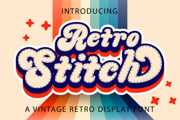 Retro Stitch: A Vintage Display Font for Editorial Charm