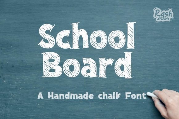 School Board: A Playful Display Font for Digital Branding
