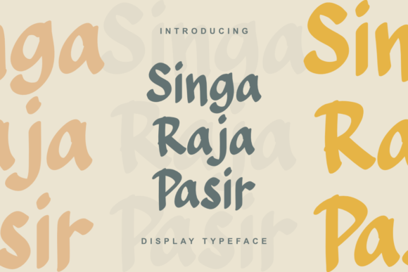 Singa Raja Pasir: A Desert-Inspired Display Font for Thoughtful Design
