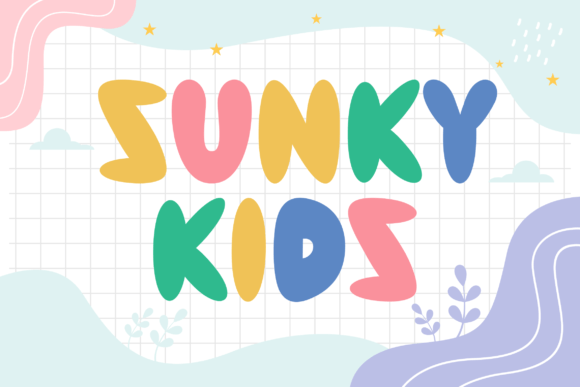 Sunky Kids Font: Playful Display Typeface for Handmade Labels & Printables